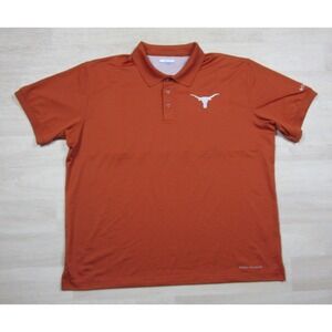 Columbia PFG Texas Longhorns Polo Shirt Mens (XL) Omni-Shade UPF 40 Football